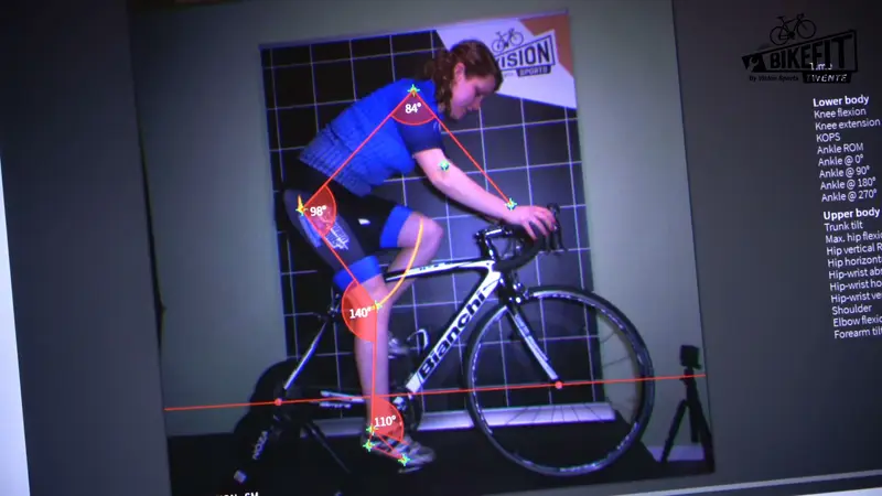Bikefit: bewegingsanalyse met hoekmetingen in beeld