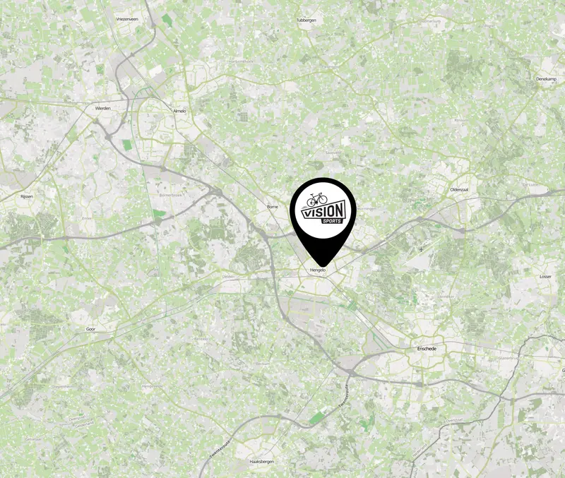 Plattegrond met de locatie van Vision Sports in Hengelo
