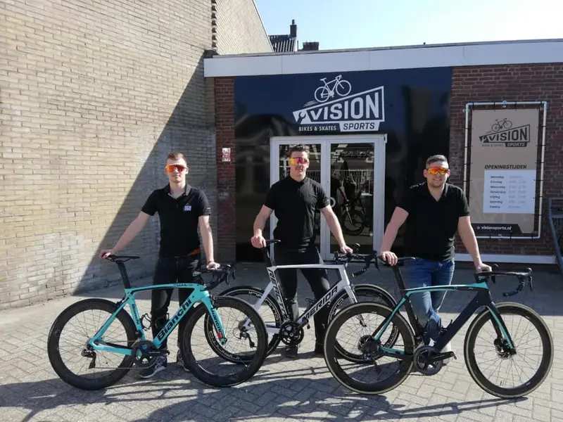 Het team van Vision Sports in de winkel
